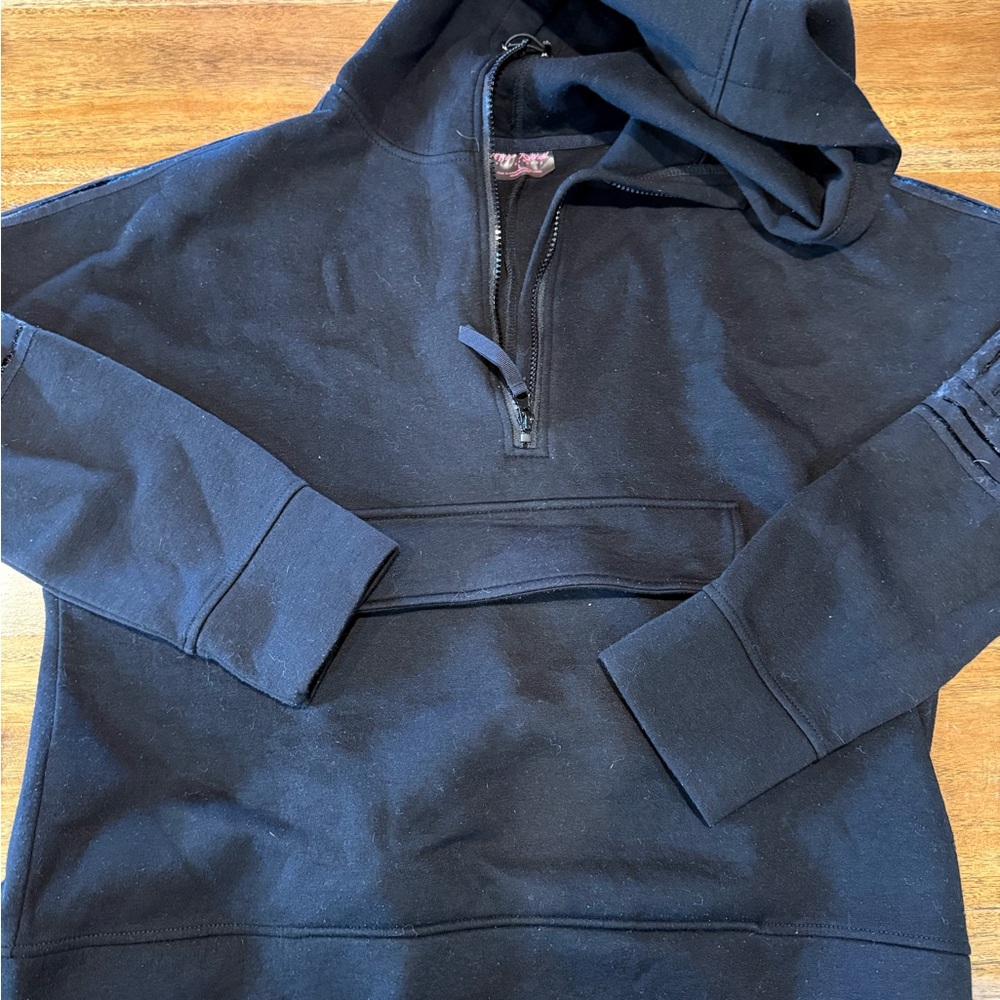 Betsey Johnson Performance Large Pull over Hooded Sweater